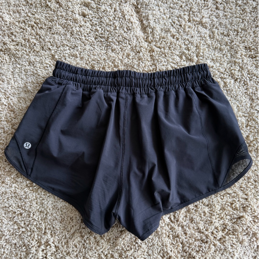 Lululemon black running shorts size 6 excellent condition hand washed